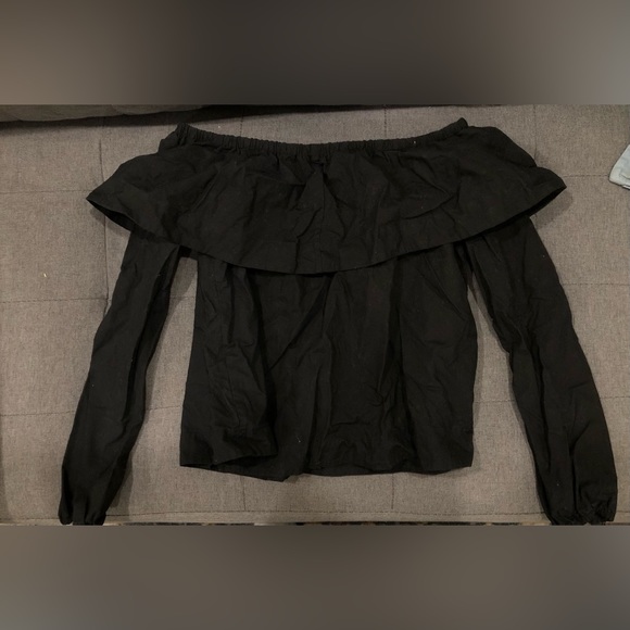 Wilfred off-the-shoulder black long sleeve top XS - Picture 1 of 4